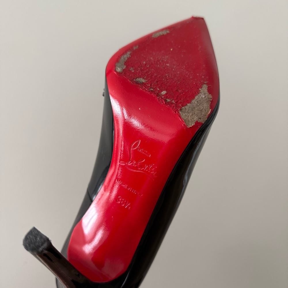 Christian Louboutin Black Patent Crystal “Sex” 100 Pumps - US 6 (36.5) - Picture 10 of 13